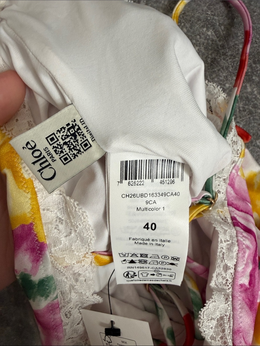 ✨ CHLOE SS 2026 GARDEN-PRINT BODYSUIT SWIMSUIT $ 1,090 - Picture 9 of 10